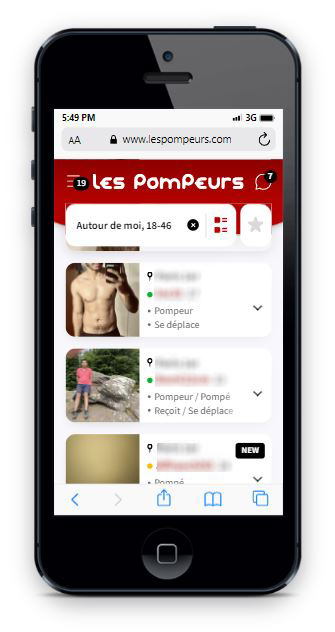 Découvrez Lespompeurs, accessible sur ordinateur et smartphone. Explorez des rencontres gay où que vous soyez !